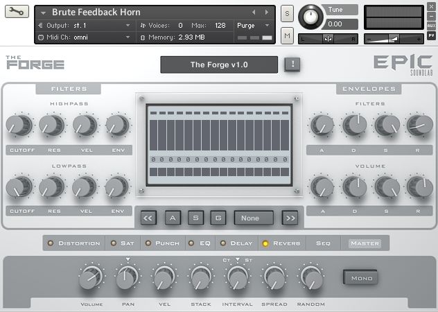 epic sound lab the forge gui