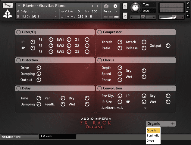 audio imperia klavier fx GUI
