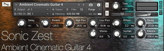 sonic zest ambient cinematic guitar GUI1