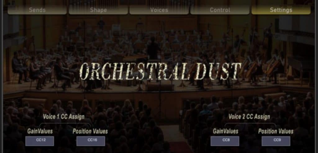 Orchestral Dust 1.5 Main Settings