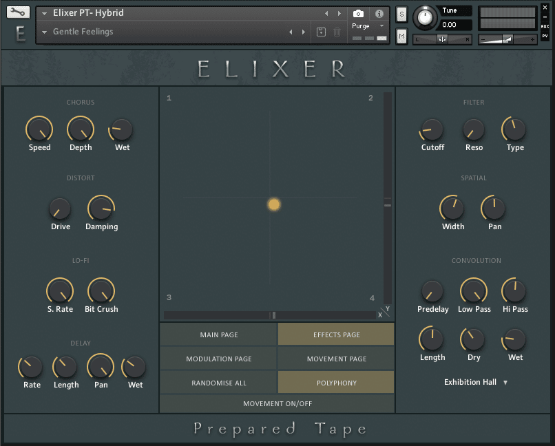 elixer2 GUI effects page