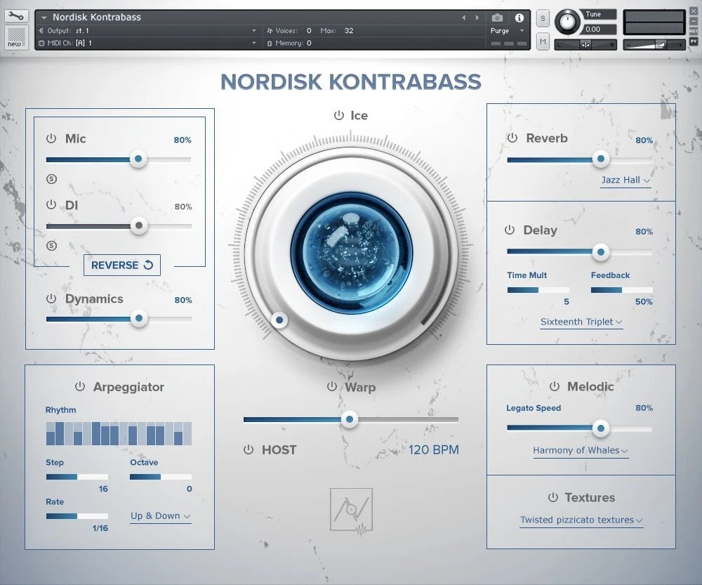 Have Instruments Nordisk Kontrabass GUI