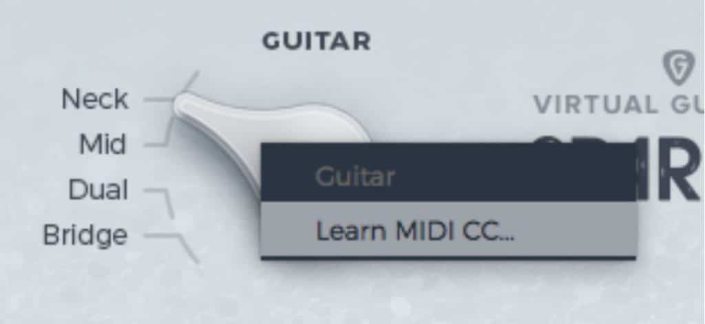virtual guitarist sparkle midi learn