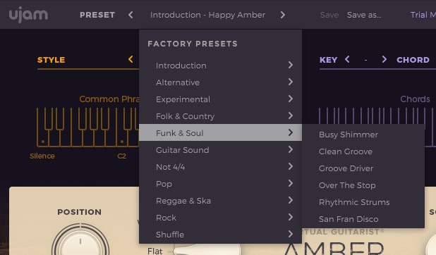 virtual guitarist amber factory presets