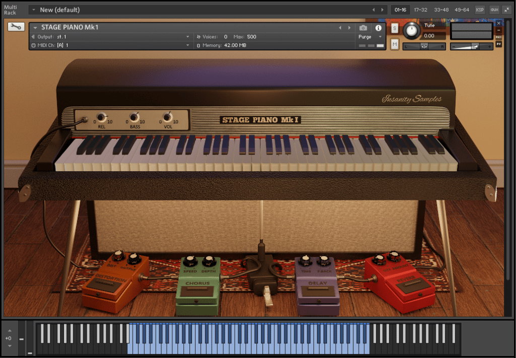 Insanity Samples Vintage Keys Collection Stage Piano Mk1 GUI
