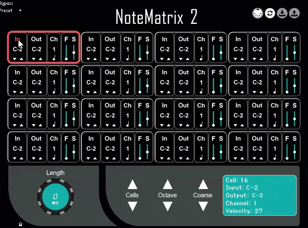 HD Instruments Notematrix2 GUI animated