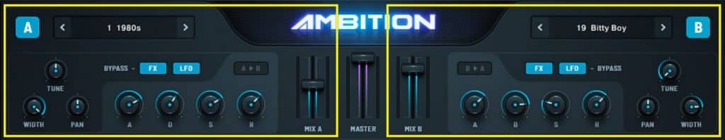 Sound Yeti Ambition Channel Settings