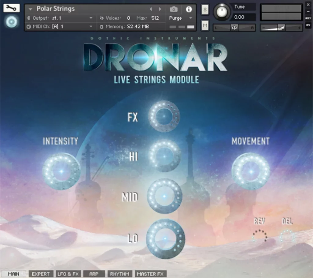 Dronar Live Strings Module GUI
