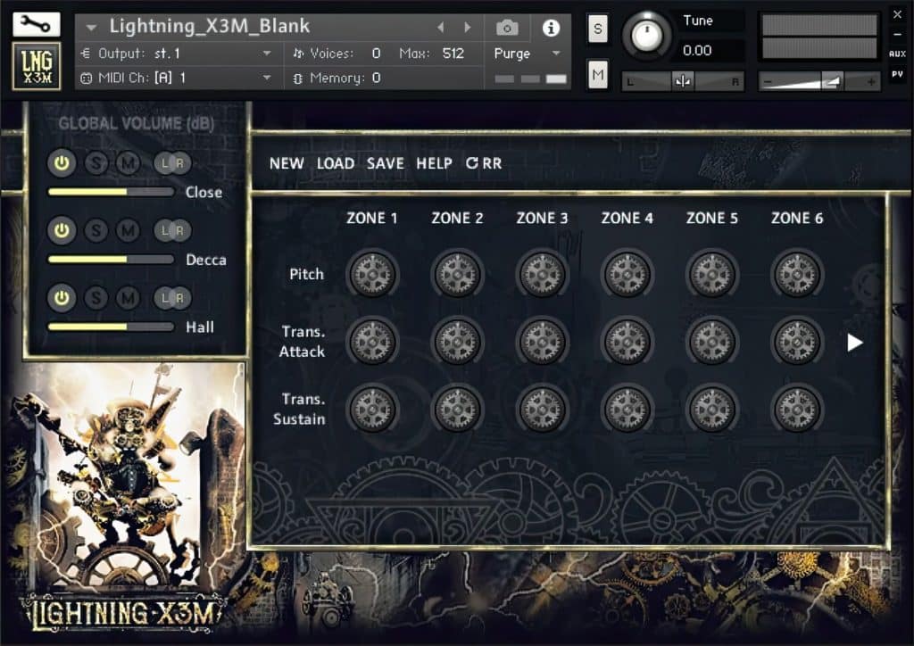Strezov Sampling Lightning X3M GUI Main