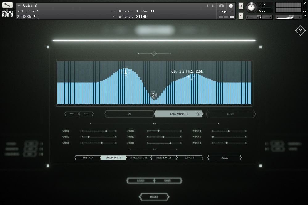 Wavelet Audio Cabal 8 GUI mixer