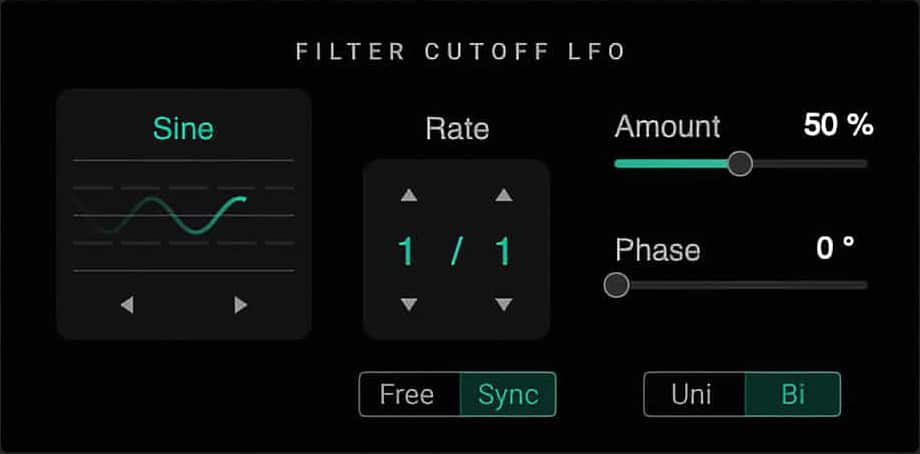 Diginoiz Distiller GUI Filter Cutoff LFO Window