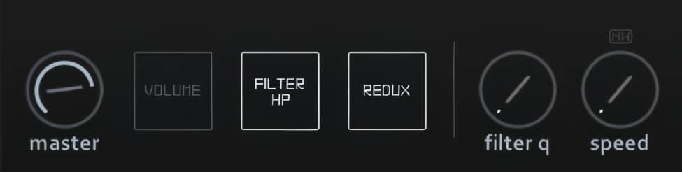 Rigid Audio Pad Therapy GUI Main master volume filter redux