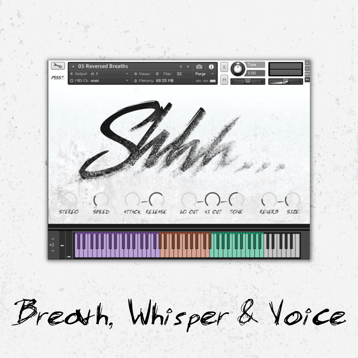 60% off “Shhh… Breath, Whisper & Voice” by Pssst! Instruments