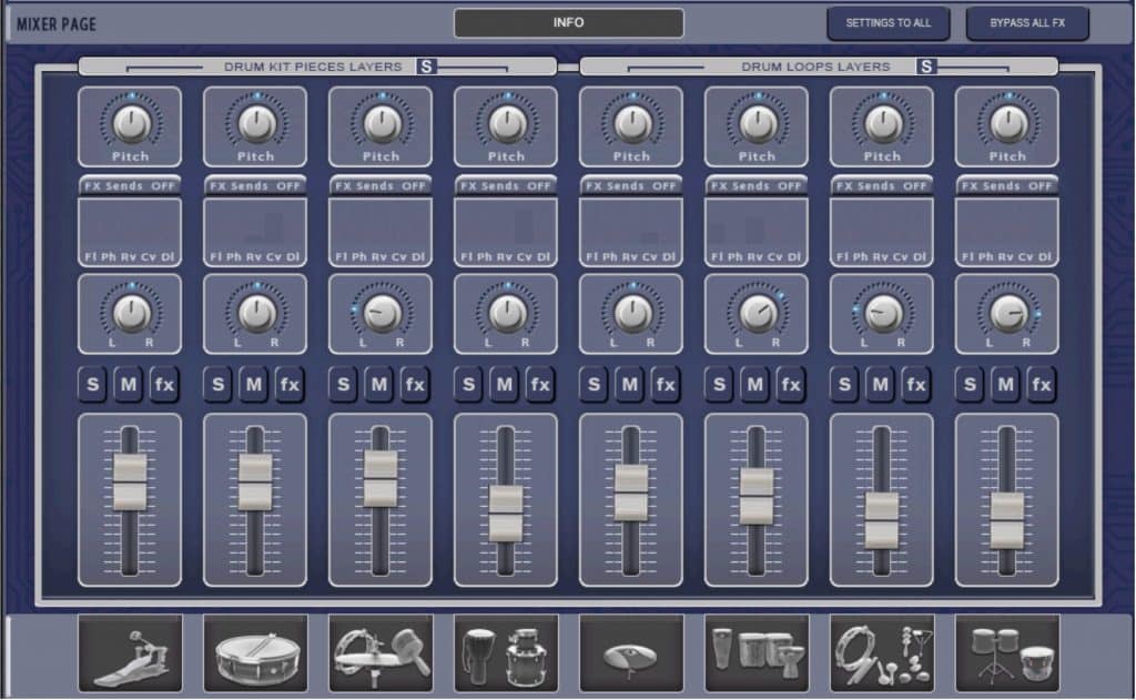 Audiofier Pragmabeat GUI Mixer Page